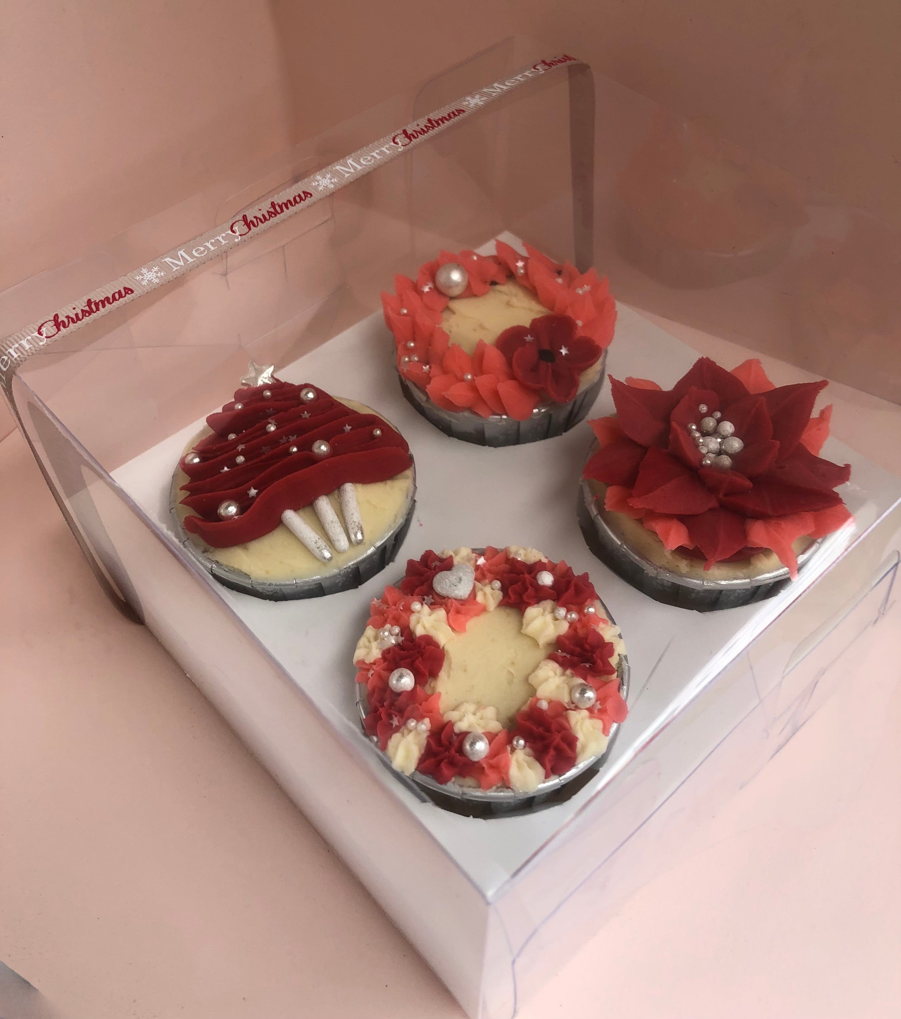 Pinkmas Cupcakes - 4 pack